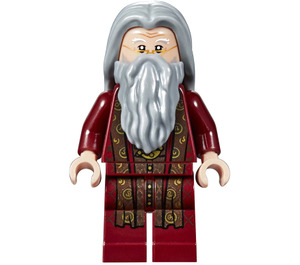 LEGO Albus Dumbledore con Rojo oscuro Robe y Gris Pelo Minifigura