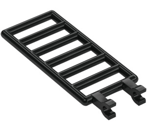 LEGO Negro Barra 7 x 3 con Doble Clips (5630 / 6020)