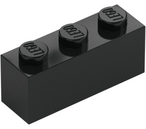 LEGO Negro Ladrillo 1 x 3 (3622 / 45505)