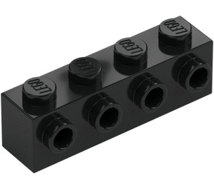 LEGO Negro Ladrillo 1 x 4 con 4 Espigas en Uno Lado (30414)