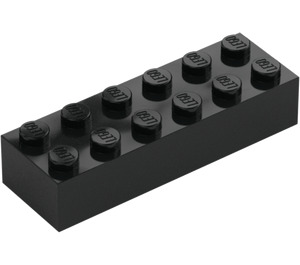 LEGO Negro Ladrillo 2 x 6 (2456 / 44237)