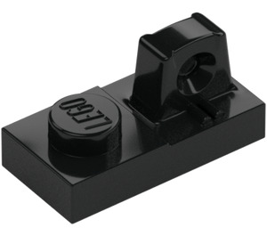 LEGO Negro Bisagra Placa 1 x 2 Cierre con Single Finger en Parte superior (30383 / 53922)