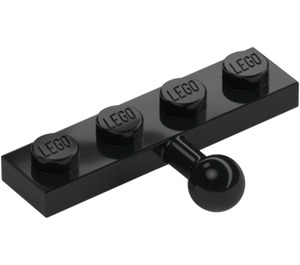 LEGO Negro Placa 1 x 4 con Junta articulada (3184)