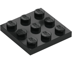 LEGO Negro Placa 3 x 3 (11212)