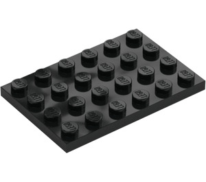 LEGO Negro Placa 4 x 6 (3032)