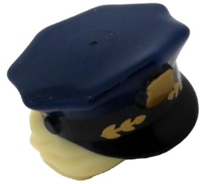 LEGO Policía Gorra con Bright Luz Amarillo Pelo Bun y Dark Azul Parte superior