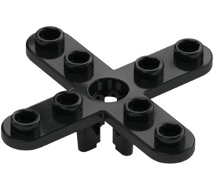 LEGO Negro Hélice 4 Aspa 5 Diámetro con conector abierto (2479)