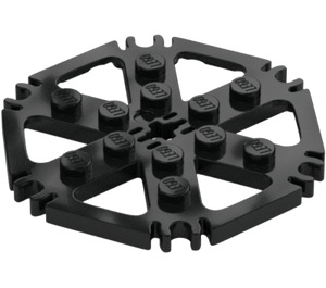 LEGO Technic Placa 6 x 6 Hexagonal con Six Radios y Clips con espigas sólidas (69984)