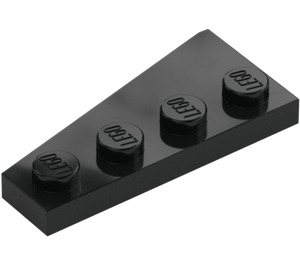 LEGO Negro Cuña Placa 2 x 4 Ala Derecha (41769)