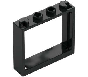 LEGO Negro Marco de ventana 1 x 4 x 3 (60594)