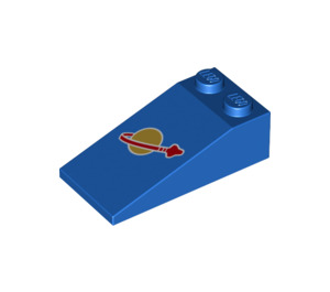 LEGO Con pendiente 2 x 4 (18°) con Classic Espacio logo (17982 / 47699)