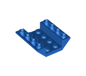 LEGO Azul Con pendiente 4 x 4 (45°) Doble Invertido con Open Centro (Sin agujeros) (4854)