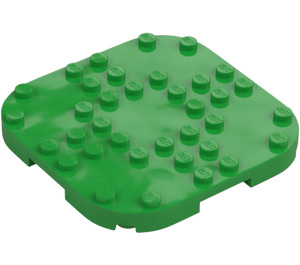 LEGO Verde brillante Placa 8 x 8 x 0.7 con Esquinas redondeadas (66790)