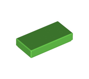 LEGO Verde brillante Loseta 1 x 2 con ranura (3069 / 30070)