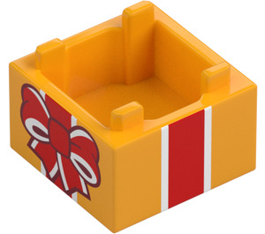 LEGO Caja 2 x 2 con Rojo Raya con Arco (2821 / 103839)