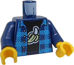 LEGO Checkered Chaqueta con Plátano Camisa Torso (973 / 76382)