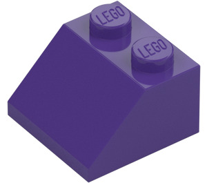 LEGO Morado oscuro Con pendiente 2 x 2 (45°) (3039 / 6227)