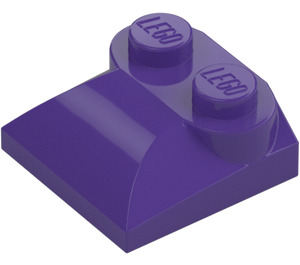 LEGO Morado oscuro Con pendiente 2 x 2 Curvo con extremo curvado (47457)