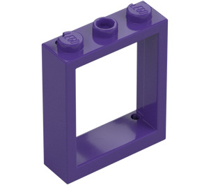 LEGO Morado oscuro Marco de ventana 1 x 3 x 3 (51239)