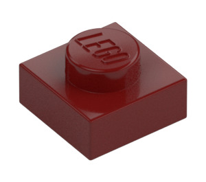 LEGO Rojo oscuro Placa 1 x 1 (3024 / 30008)