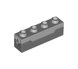 LEGO Gris piedra oscuro Ladrillo 1 x 4 con Spring Shooting Mechanism (15400 / 72387)