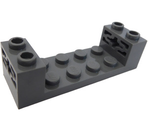 LEGO Gris piedra oscuro Ladrillo 2 x 6 x 1.3 con Eje Bricks con extremos reforzados (65635)