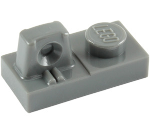 LEGO Gris piedra oscuro Bisagra Plato 1 x 2 Cierre con Single Finger en Parte superior (30383 / 53922)