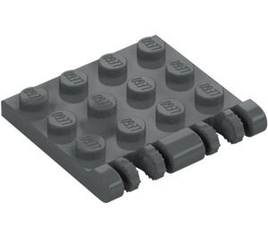 LEGO Gris piedra oscuro Bisagra Placa 4 x 4 Cierre (44570 / 50337)