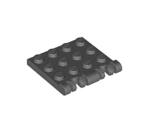 LEGO Gris piedra oscuro Bisagra Plato 4 x 4 Cierre (44570 / 50337)