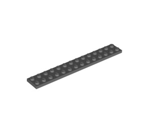 LEGO Gris piedra oscuro Plato 2 x 14 (91988)