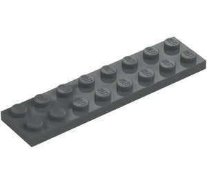 LEGO Gris piedra oscuro Placa 2 x 8 (3034)