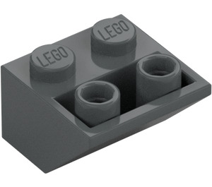 LEGO Gris piedra oscuro Con pendiente 2 x 2 (45°) Invertido con espaciador plano debajo (3660)