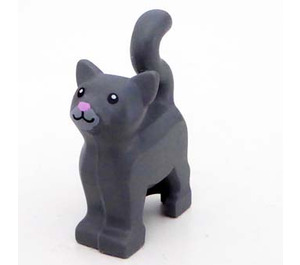 LEGO Standing Gato con Largo Cola con Gris Pelaje y Rosa Nariz (80829)