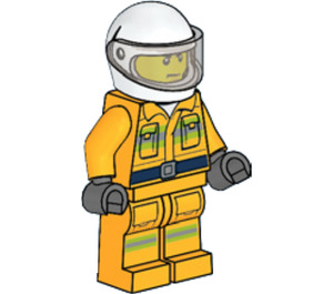 LEGO Bombero con Blanco Crash Casco Minifigura