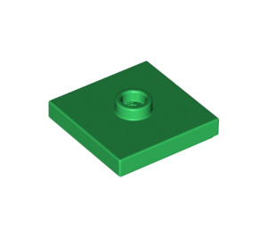LEGO Verde Plato 2 x 2 con ranura y 1 Centrar Stud (23893 / 87580)