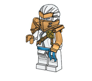 LEGO Hero Zane con Acortar en atrás Minifigura