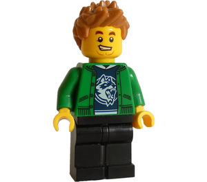 LEGO Hiker con Verde Chaqueta y Spiky Pelo Minifigura