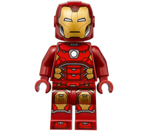 LEGO Iron Man con Plata Hexagon en Chest Minifigura