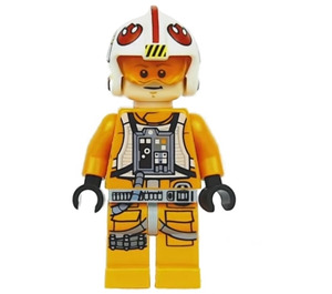 LEGO Luke Skywalker con Piloto Atuendo con Printed Piernas y Molded Visera Minifigura