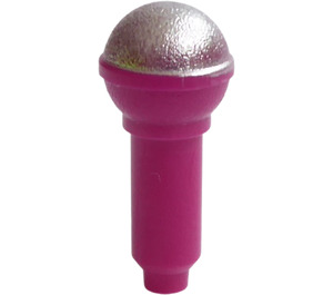 LEGO Microphone con Mitad Metallic Plateado Parte superior (21009 / 50511)