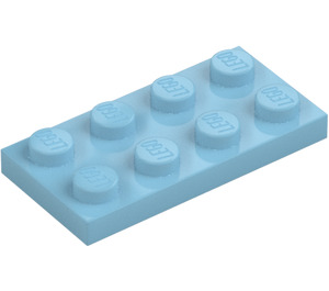 LEGO Celeste medio Placa 2 x 4 (3020)