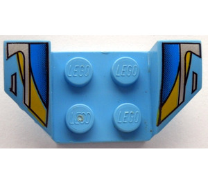 LEGO Guardabarros Placa 2 x 2 con Flared Rueda Arches con Azul, Amarillo  (41854 / 46256)