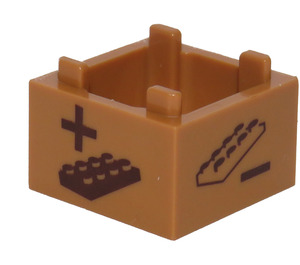 LEGO Caja 2 x 2 con Minifigure Cabeza y Plato (2821 / 67346)