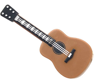 LEGO Guitar con Plateado Strings con Negro Neck (27989)