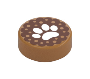 LEGO Plana 1 x 1 Circular con Paw Print (26819 / 98138)