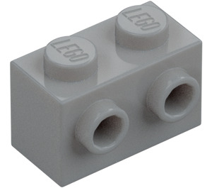 LEGO Gris piedra medio Ladrillo 1 x 2 con Espigas en Uno Lado (11211)