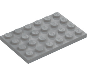 LEGO Gris piedra medio Placa 4 x 6 (3032)