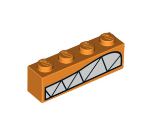 LEGO Ladrillo 1 x 4 con Blanco Dientes (3010 / 53122)