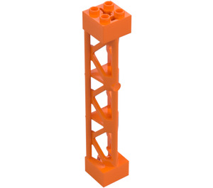 LEGO Support 2 x 2 x 10 Soporte Triangular Vertical (Tipo 4 - 3 postes, 3 secciones) (4687 / 95347)