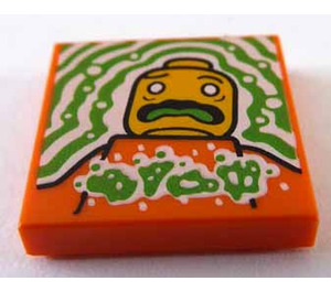 LEGO naranja Loseta 2 x 2 con Buuurp print con ranura (3068)